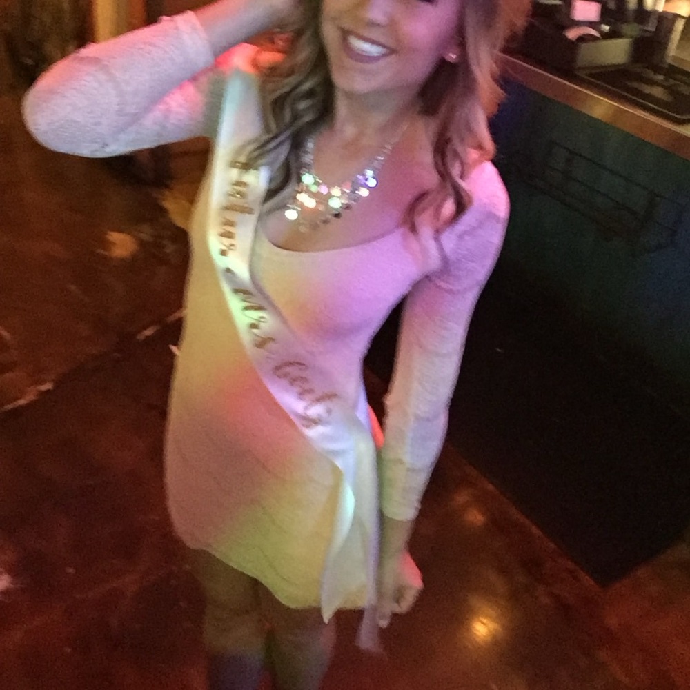 Pale Pink Lace Mini Dress